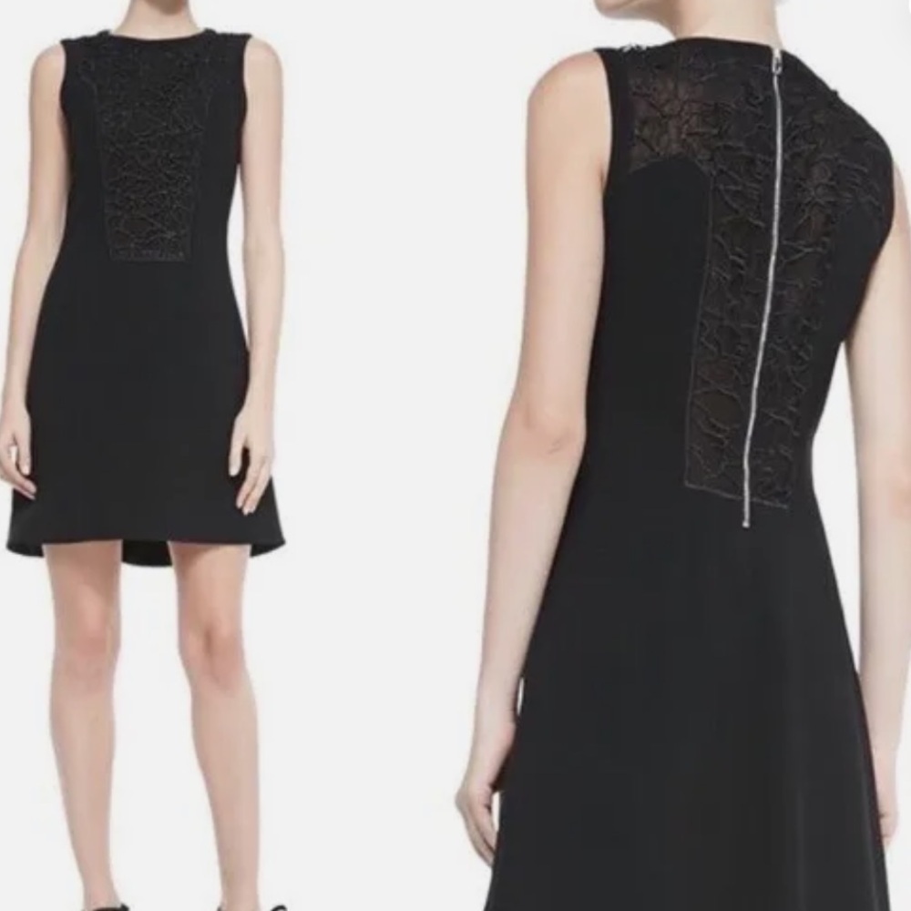 Rag & Bone Mijo Sleeveless Dress W/ Lace Size 8 Black